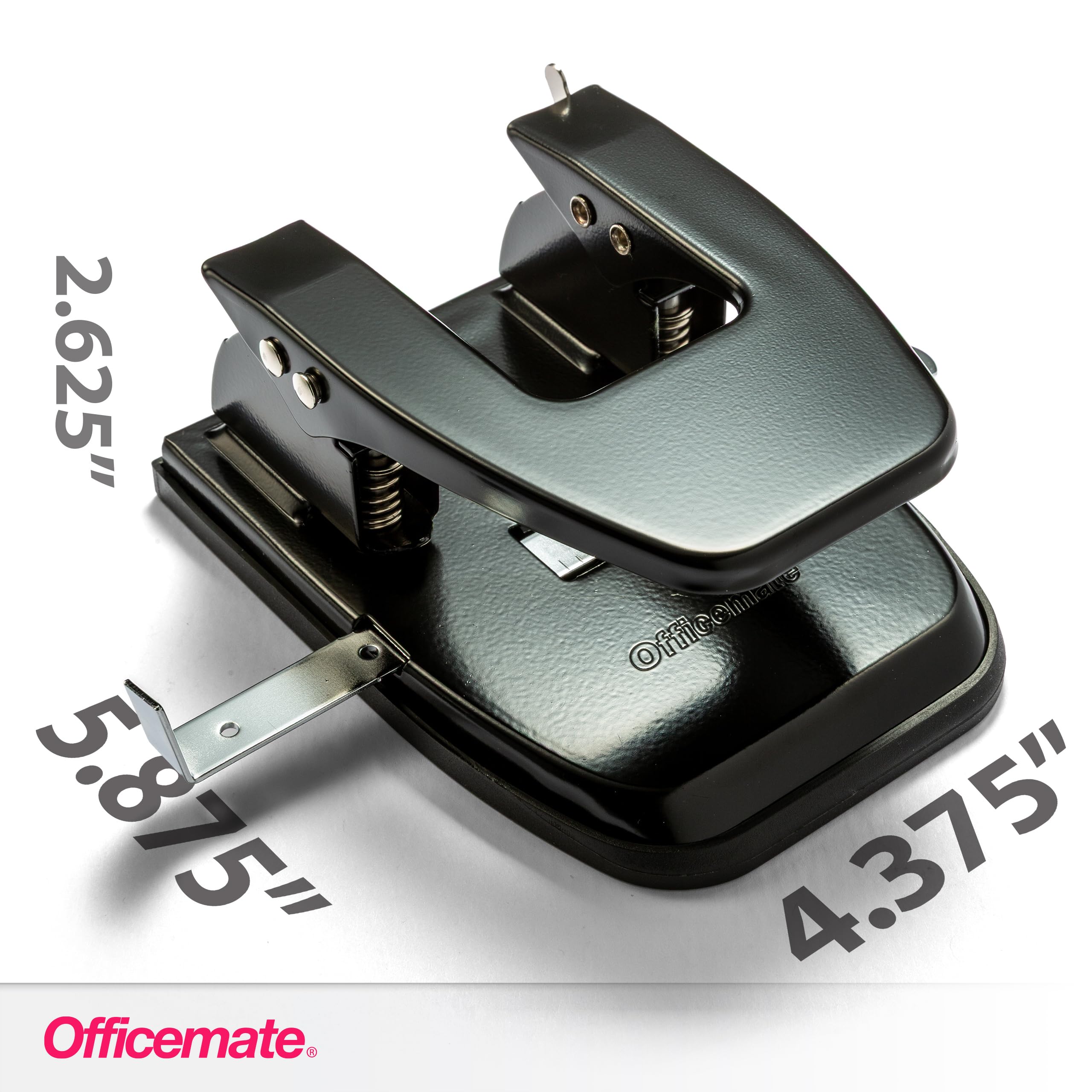 Officemate 2 Hole Punch, 30 Sheet Capacity, Black (90092) - Image 3