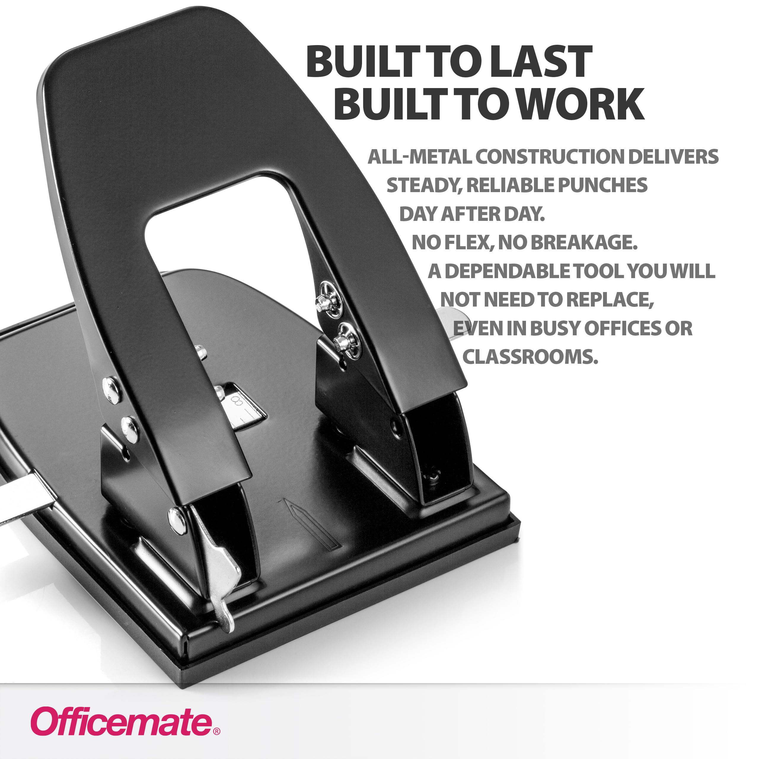 Officemate 2 Hole Punch, 30 Sheet Capacity, Black (90092) - Image 5