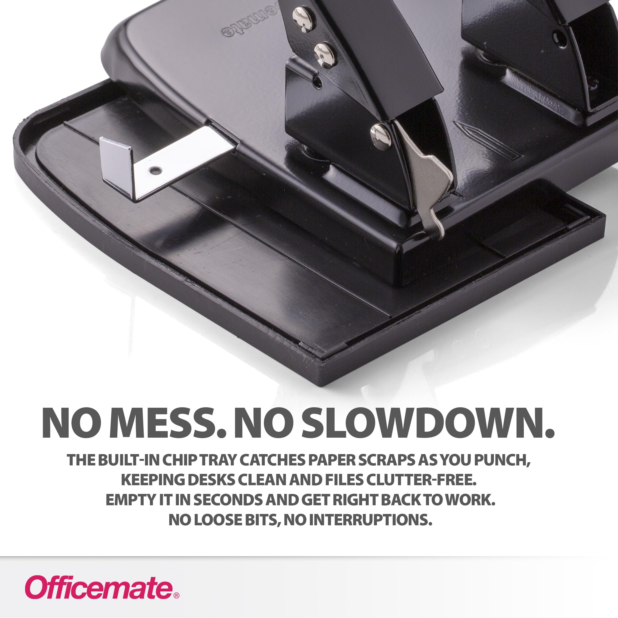 Officemate 2 Hole Punch, 30 Sheet Capacity, Black (90092) - Image 6