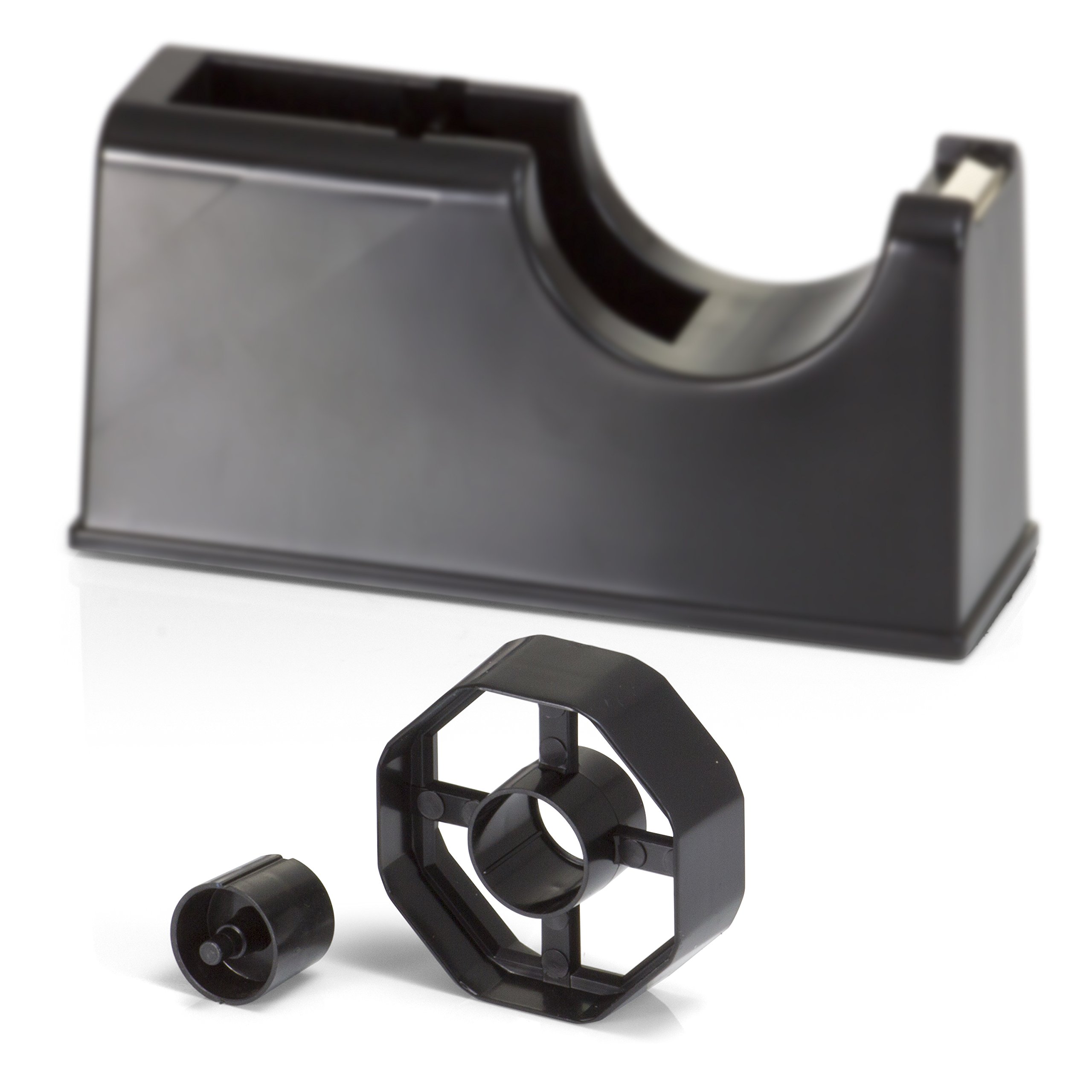 Officemate 2-in-1 Heavy Duty Tape Dispenser 1-Inch and 3-Inch Core, Black (96699) - Image 4