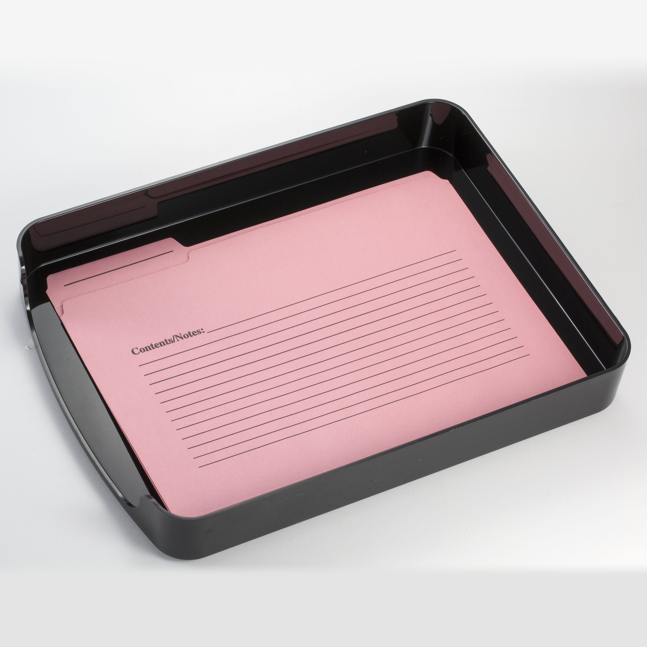 Officemate 2200 Series Executive Letter Tray, Front Load, Black (22232) - Image 4