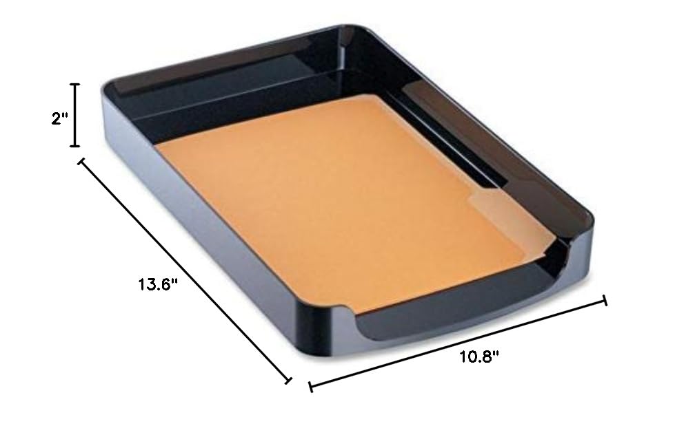 Officemate 2200 Series Executive Letter Tray, Front Load, Black (22232) - Image 6