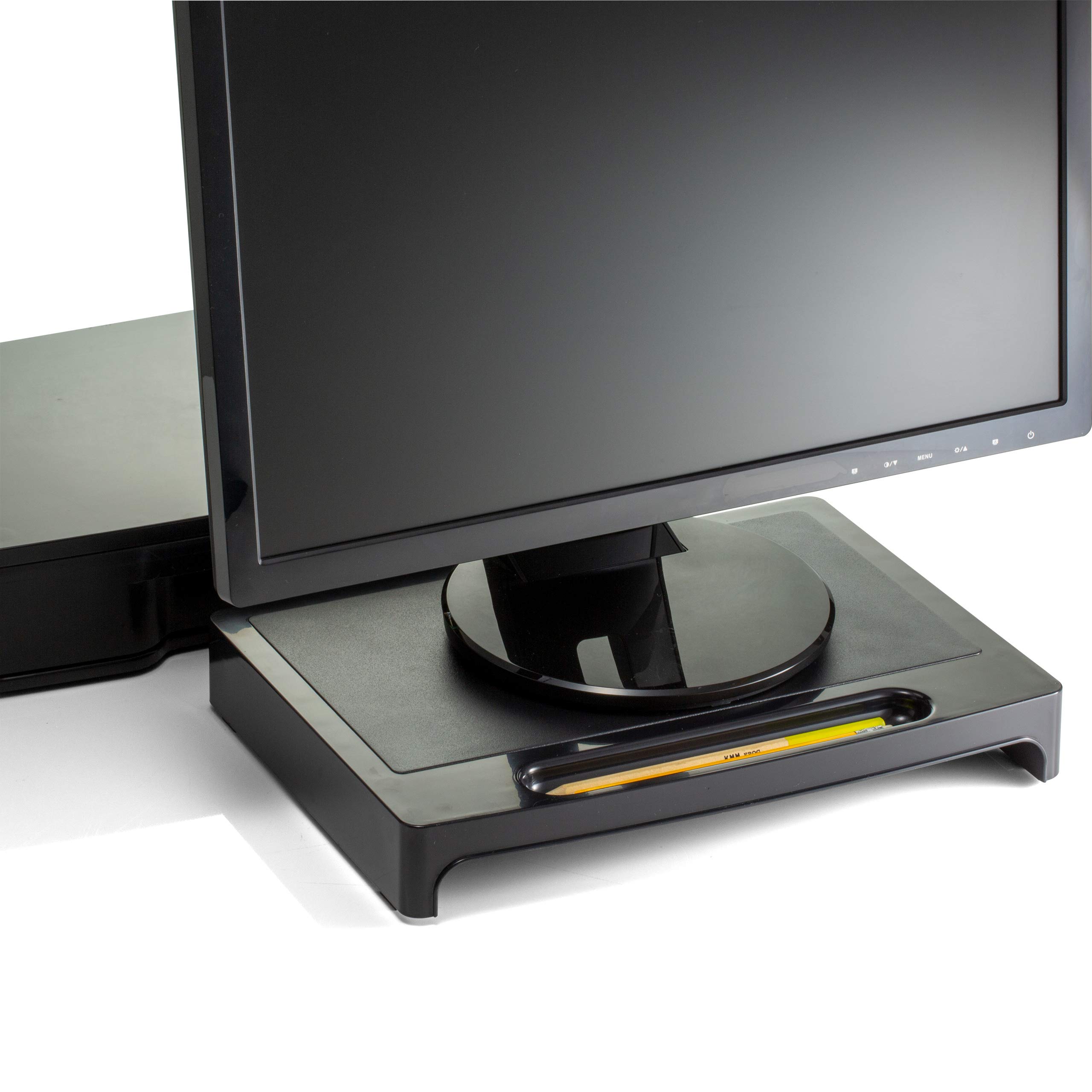 Officemate 2200 Series Executive Monitor Stand with Drawer, Black (22502) - Image 3