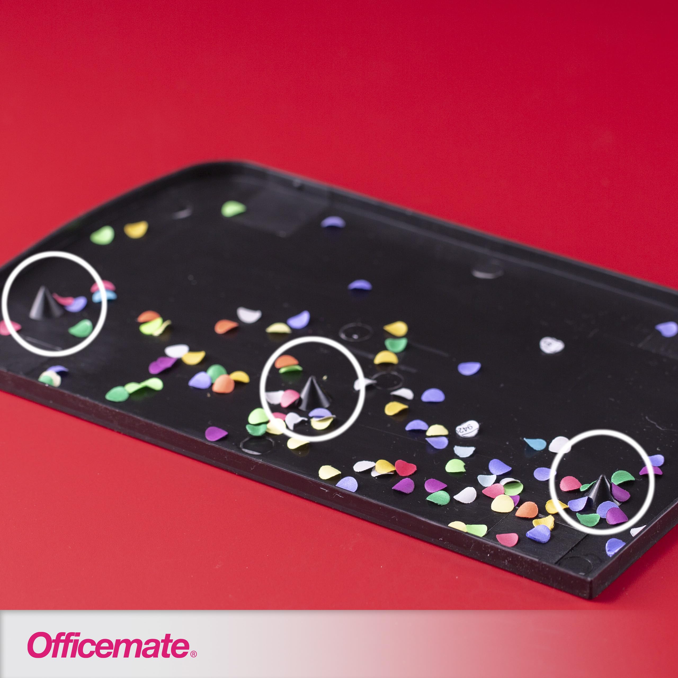 Officemate 3-Hole Punch, Medium Duty, 30-Sheet Capacity, Ergonomic Handles, Adjustable Paper Guide, Durable Metal Base, Black - Image 10