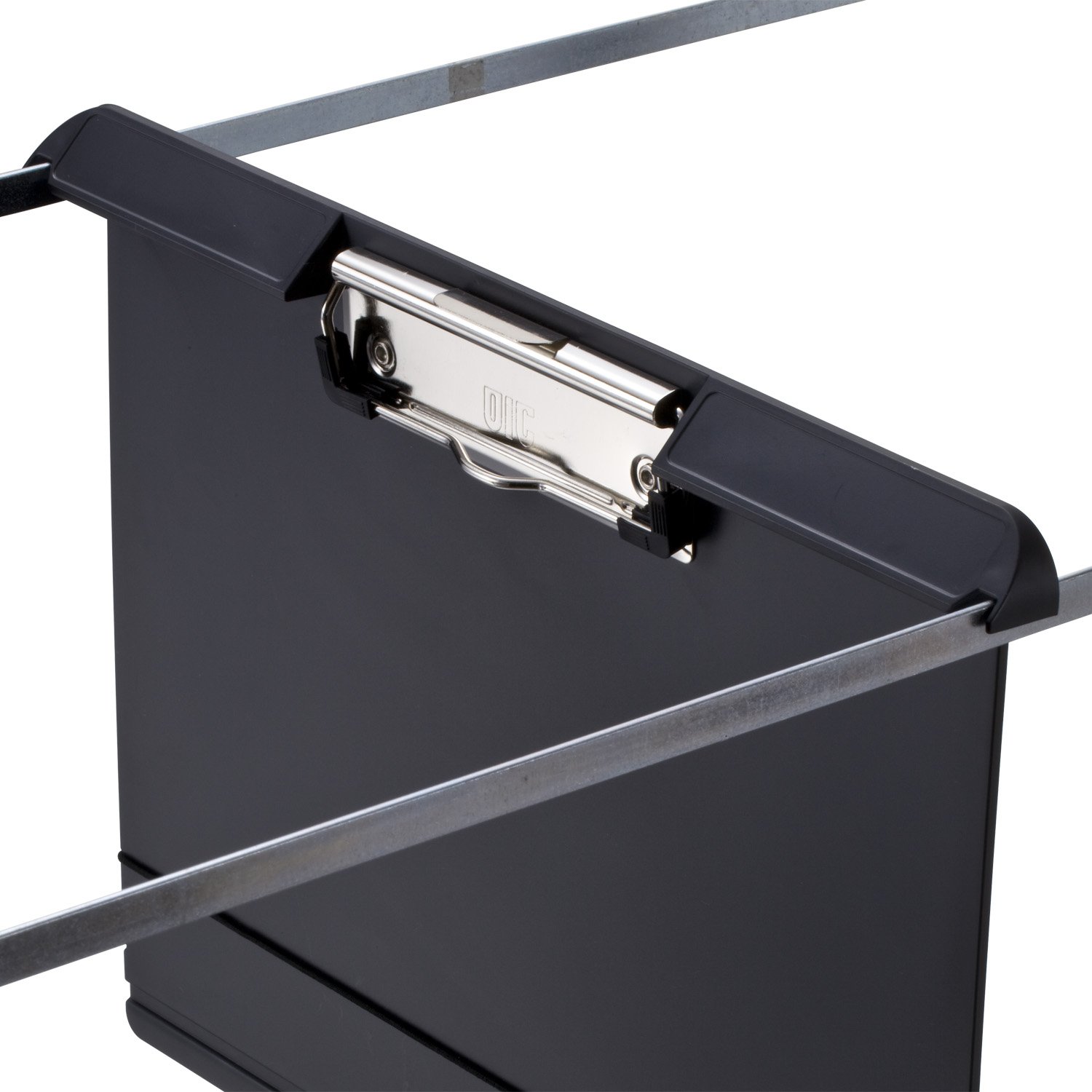 Officemate 83040 Landscape Klip & File, 1" Capacity, Holds 8 1/2 x 11, Plastic, Charcoal (83040) - Image 3
