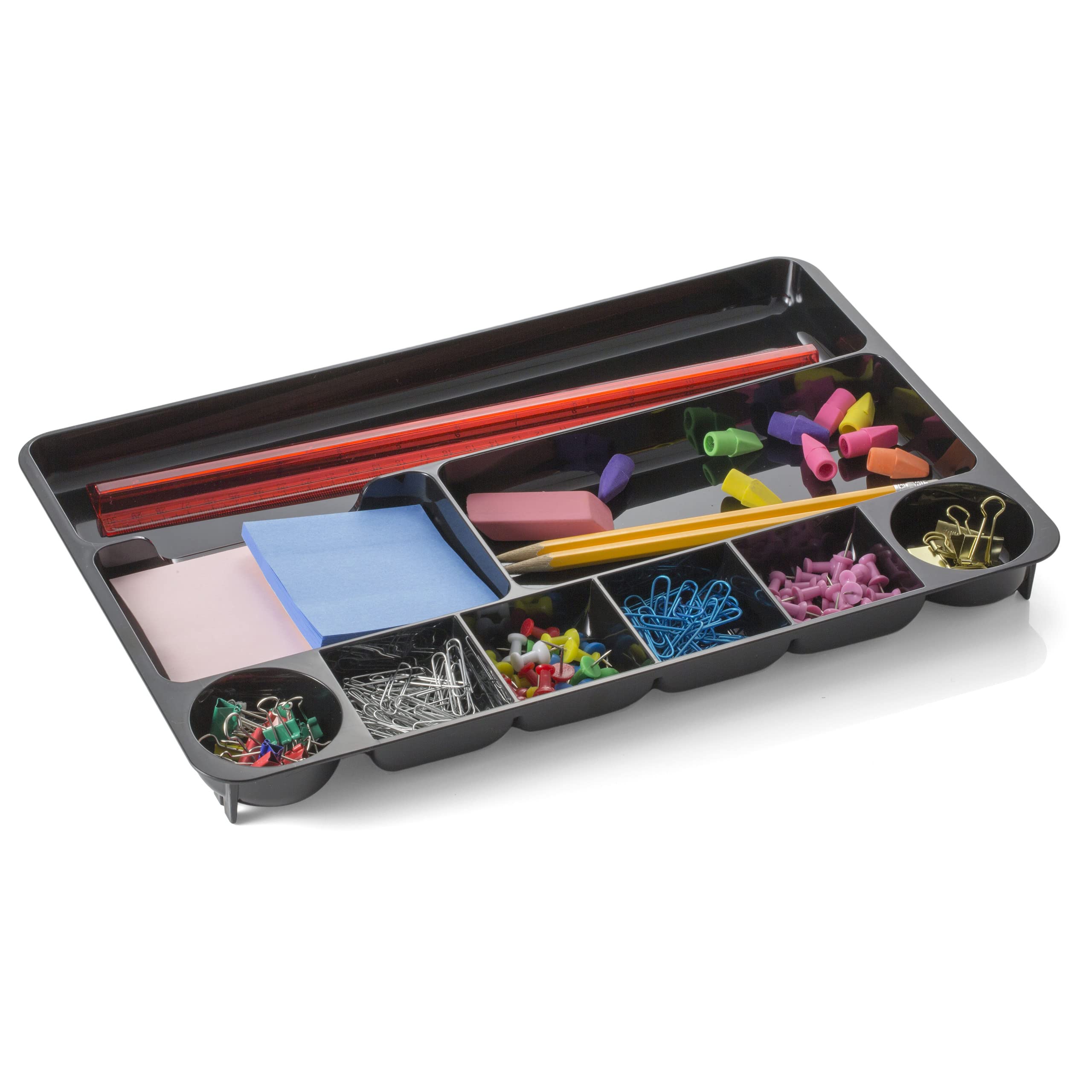 Officemate 9 Compartment Drawer Tray, Black (21302) - Image 4