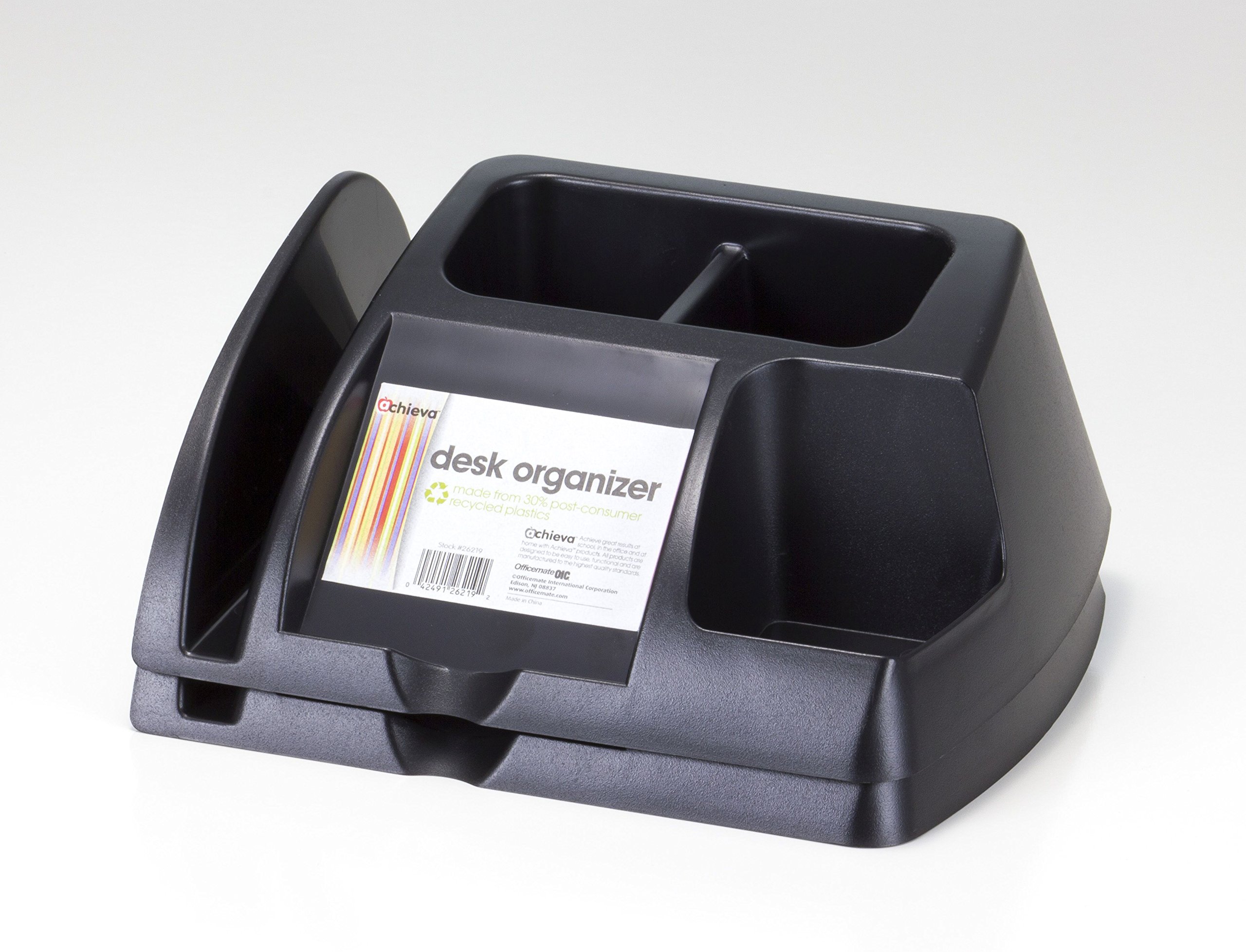 Officemate Achieva Desk Organizer, Recycled, Black (26219) - Image 3