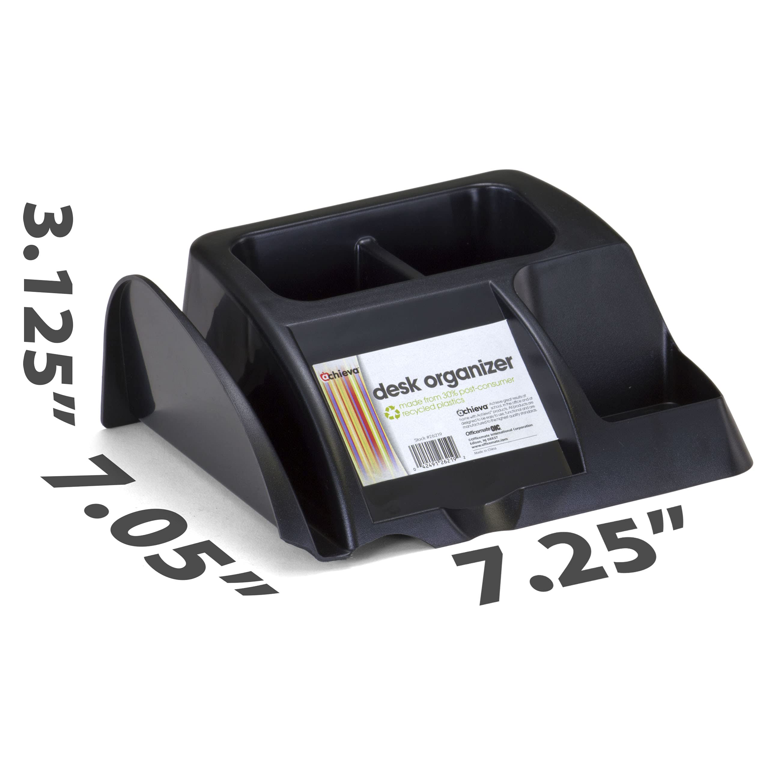 Officemate Achieva Desk Organizer, Recycled, Black (26219) - Image 5