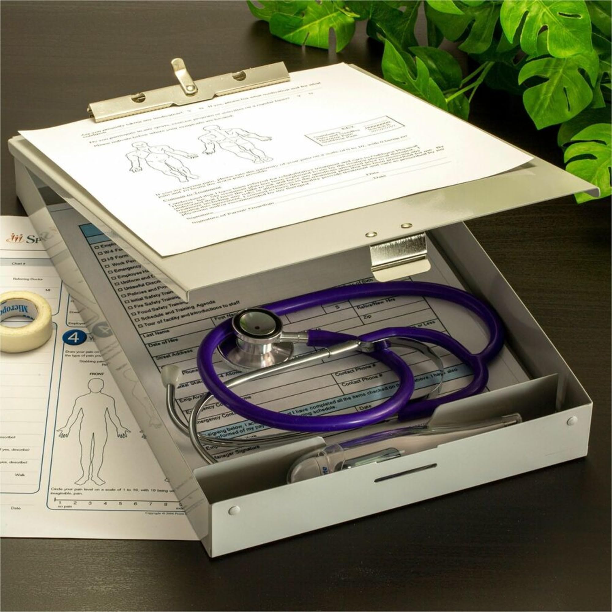 Officemate Aluminum Forms Storage Clipboard, 8.5 x 12 Inch (83200) - Image 6