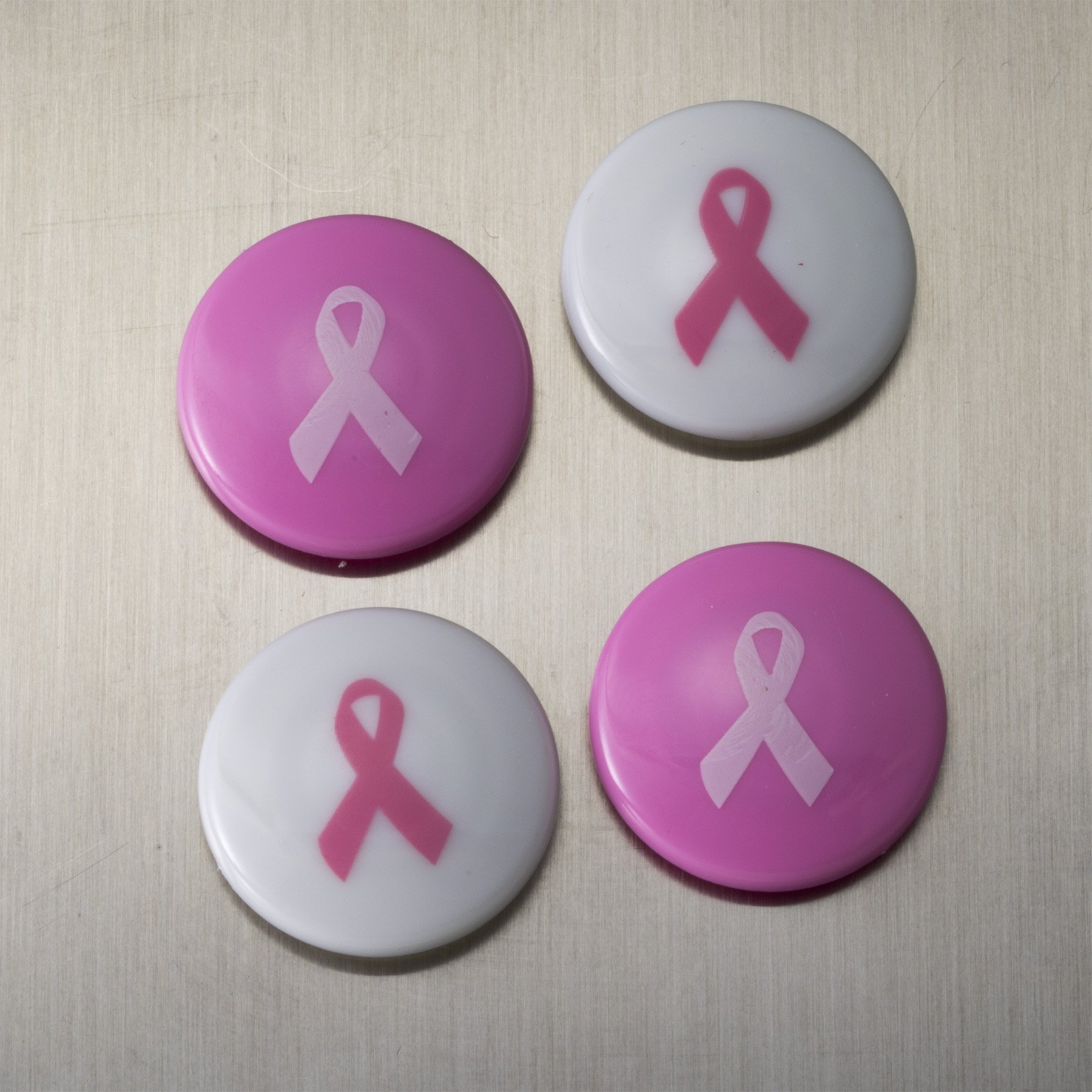 Officemate Breast Cancer Awareness Medium Size Magnets, Pack of 15, Pink/White (08912) - Image 3
