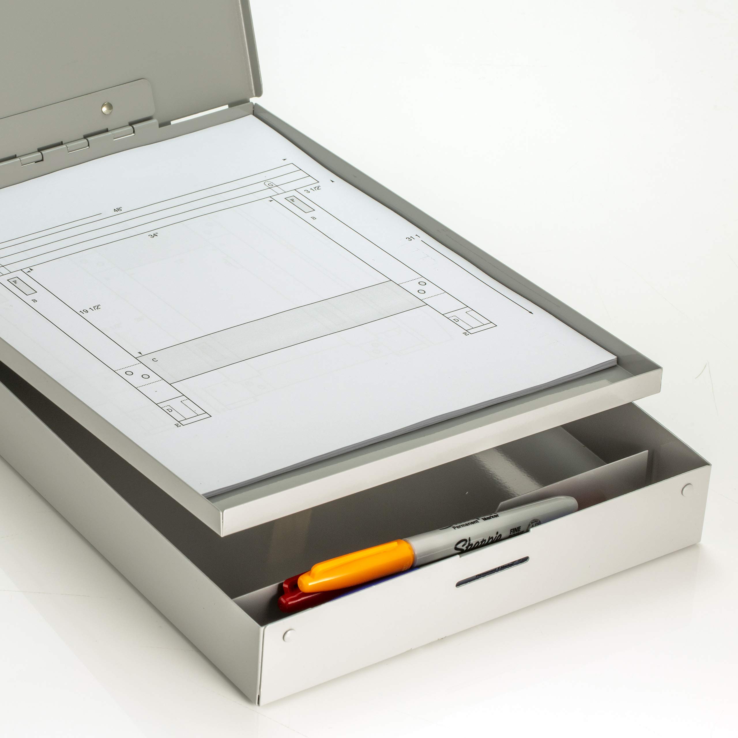 Officemate Double Storage Aluminum Form Holder, Fits Forms 8.5 x 12-Inches, Silver (83207) - Image 6