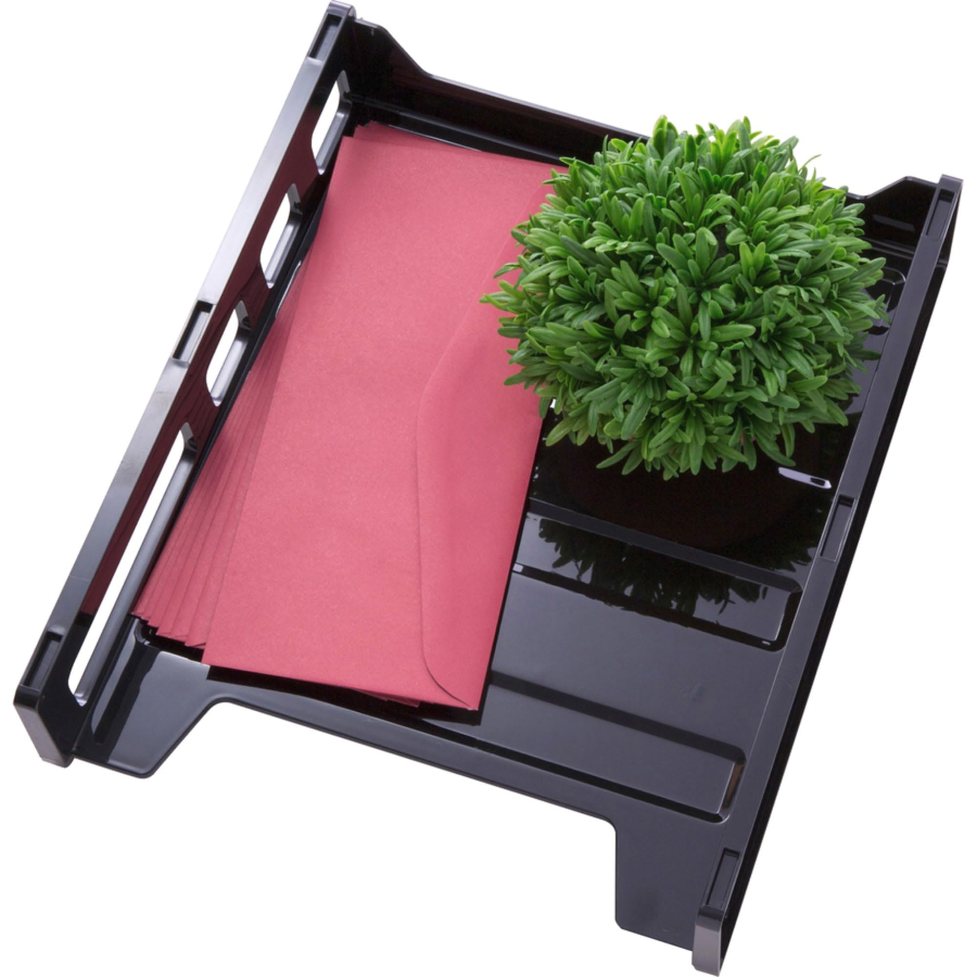 Officemate Front Load Stacking Tray, Letter Size, Black, 1 Tray (21032) - Image 4