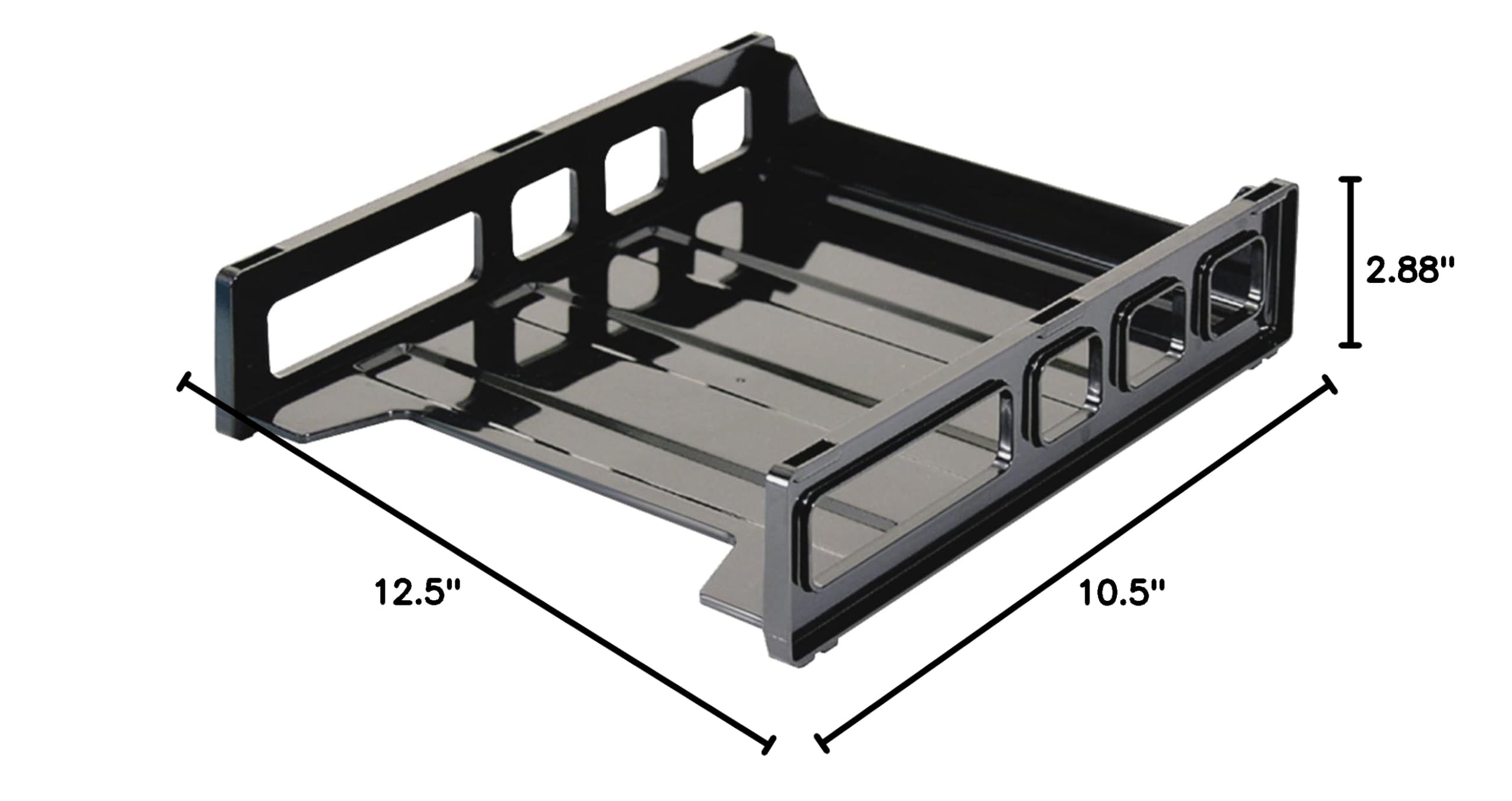 Officemate Front Load Stacking Tray, Letter Size, Black, 1 Tray (21032) - Image 8