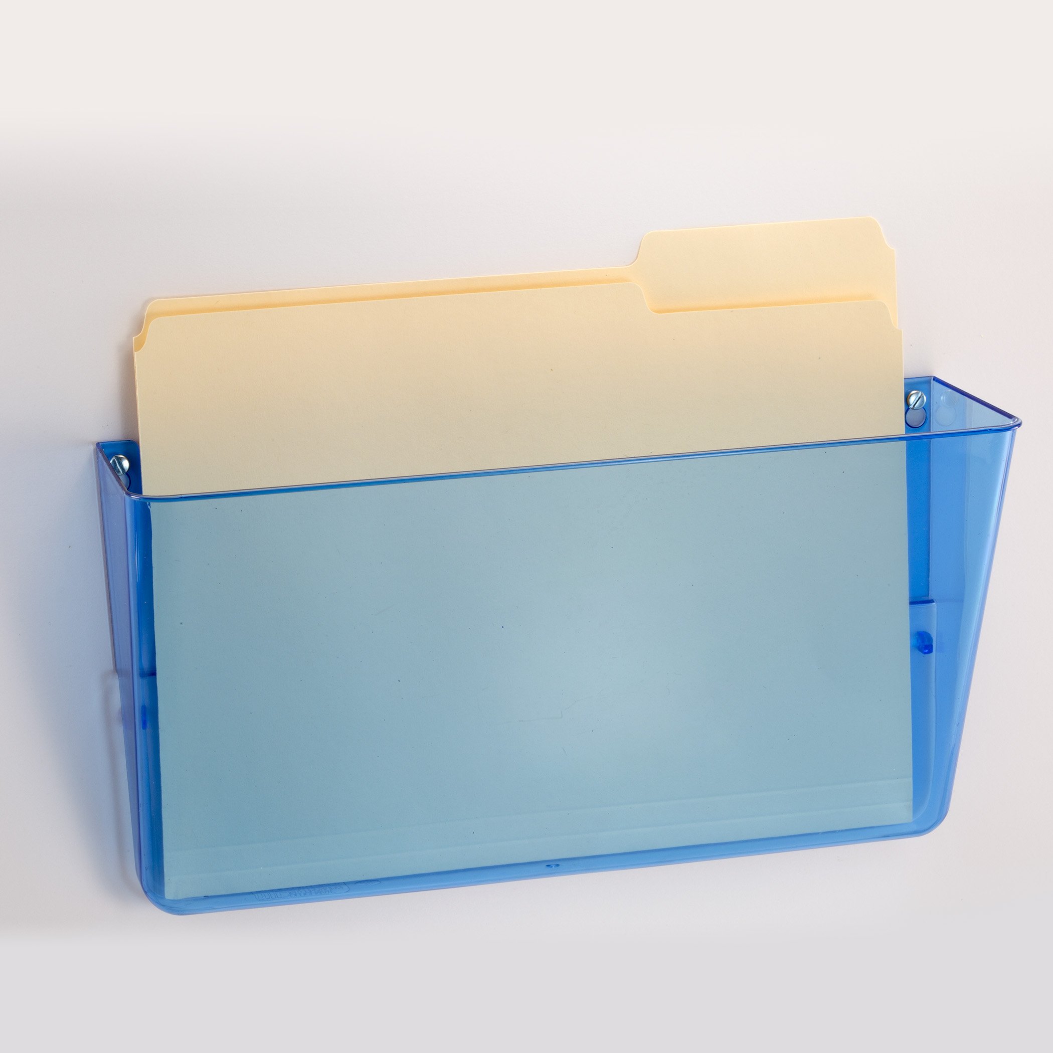 Officemate Glacier Wall File 3-Pack, Transparent Blue - Durable Hanging File Organizer for Home & Office Storage, Space-Saving Design for Documents & Files (23220) - Image 3