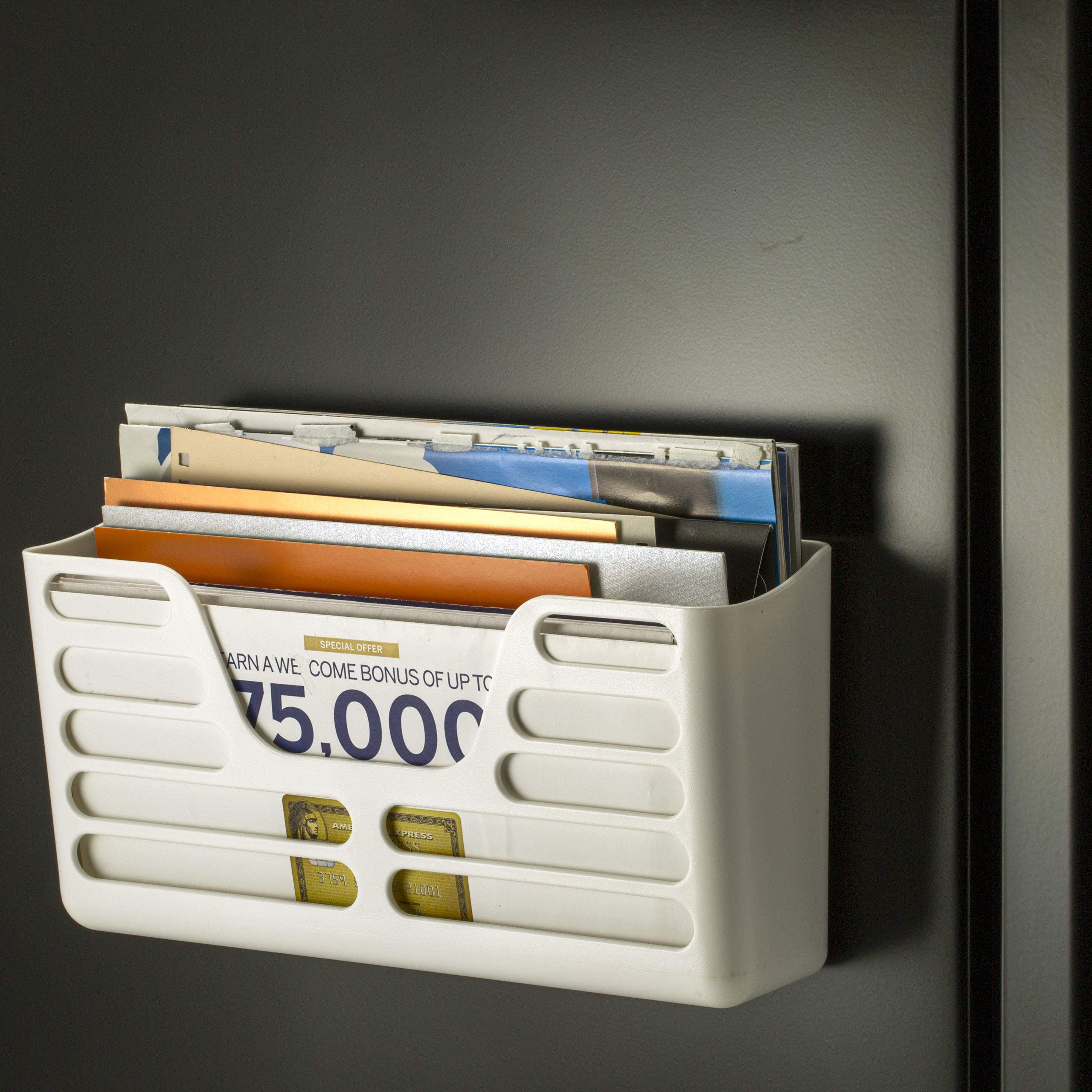 Officemate Magnet Plus Magnetic, Utility Pocket, White (92541) 3 x 10.25 x 5.25 Inches - Image 6