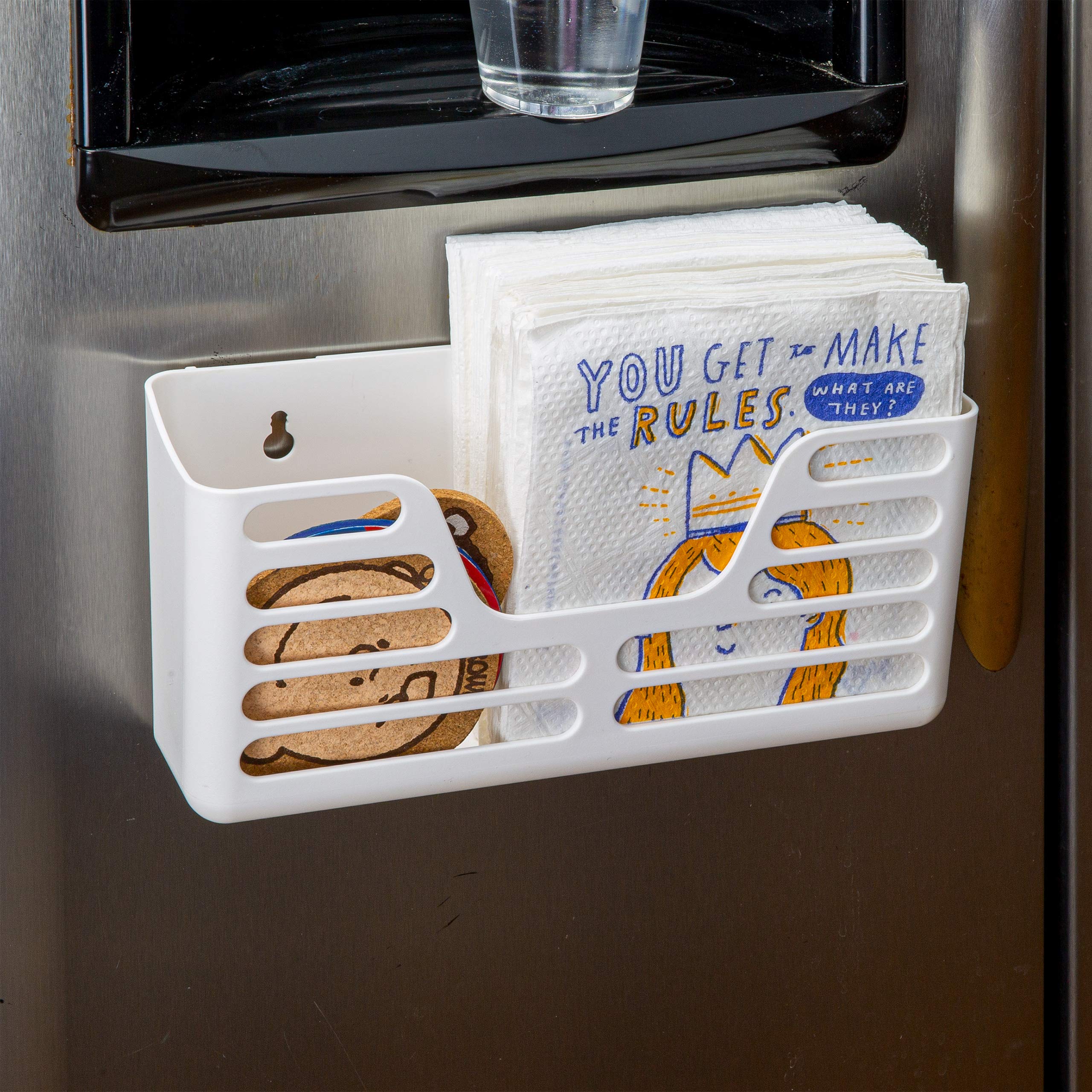 Officemate Magnet Plus Magnetic, Utility Pocket, White (92541) 3 x 10.25 x 5.25 Inches - Image 8