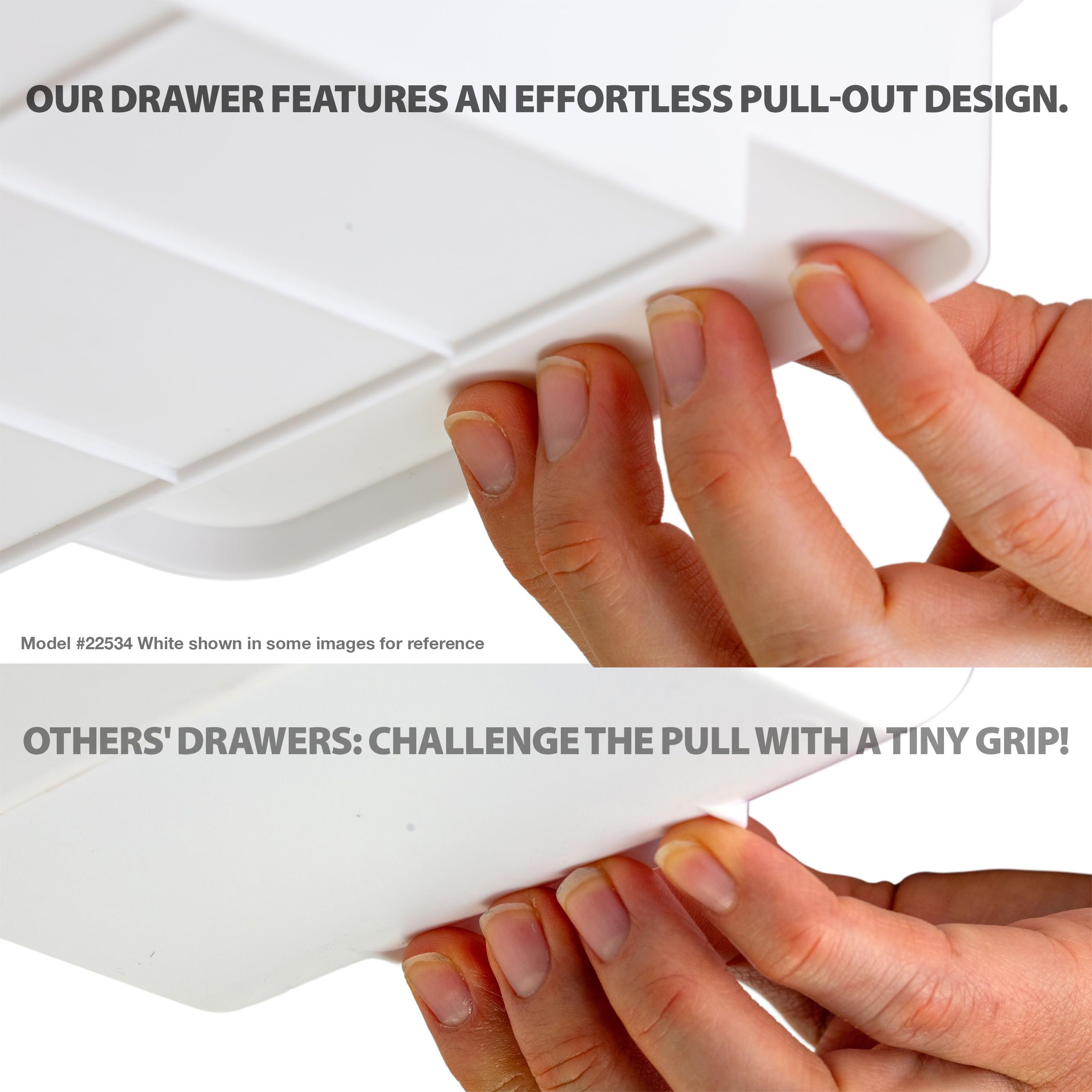 Officemate Medium Self-Adhesive Under Desk Drawer, Black, 6" x 10.75" x 1.875" (22532) - Image 4