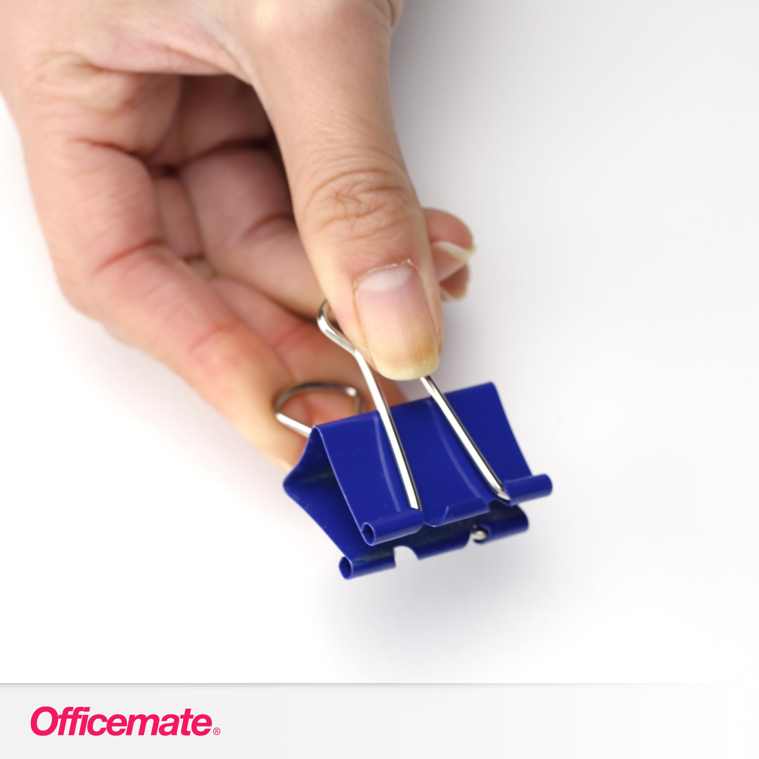 Officemate OIC-31029 Binder Clips, Metal, Assorted Colors, Medium, 24-Pack - Image 4