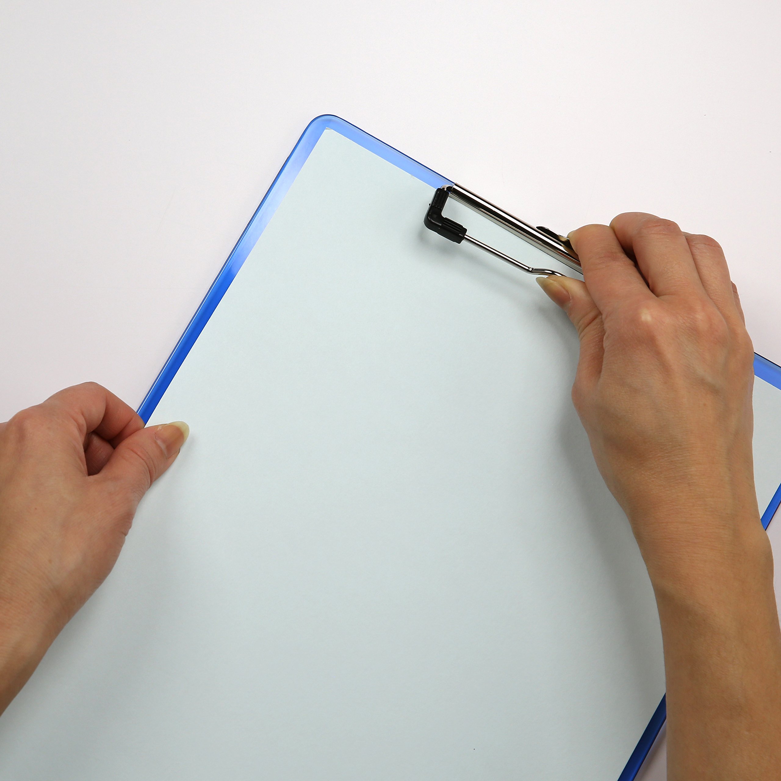 Officemate Plastic Clipboard Letter Size with Low Profile Clip, Assorted Transparent Colors (83007) - Image 6