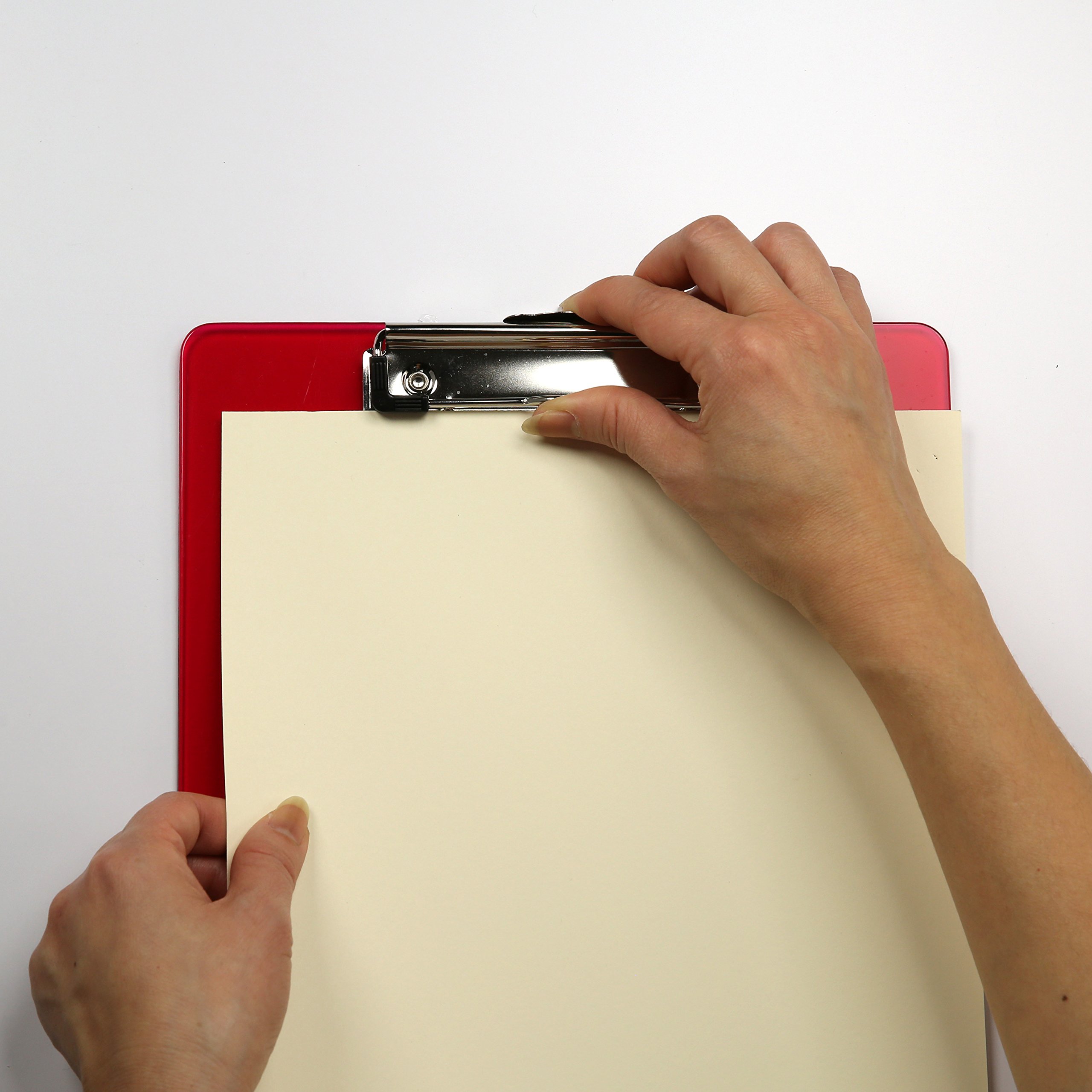 Officemate Plastic Clipboard Letter Size with Low Profile Clip, Assorted Transparent Colors (83007) - Image 8