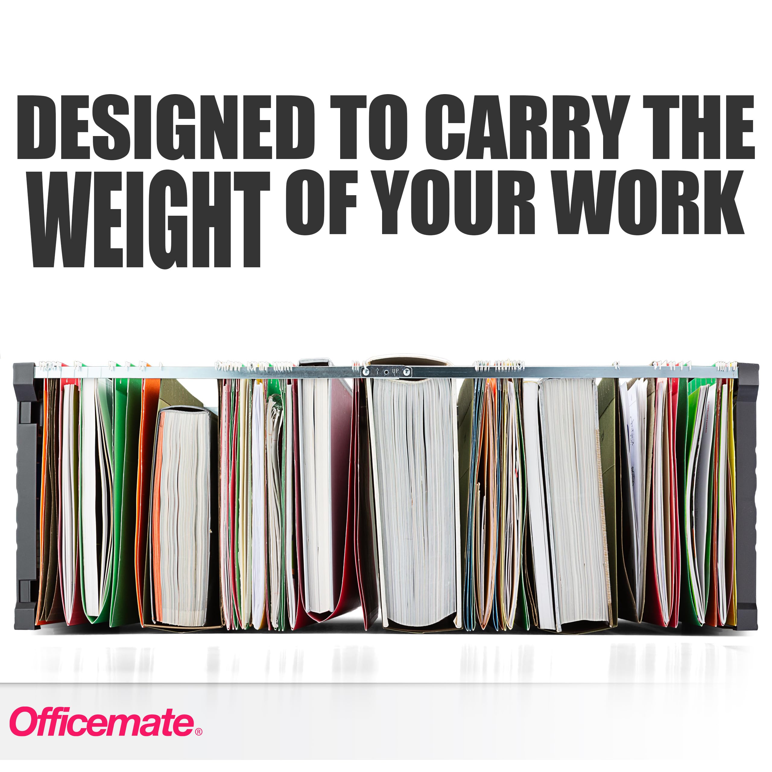 Officemate Plastic Hanging File Frames, Letter and Legal Size, Rails 24 to 27, 2 Sets (91963), Black - Image 4