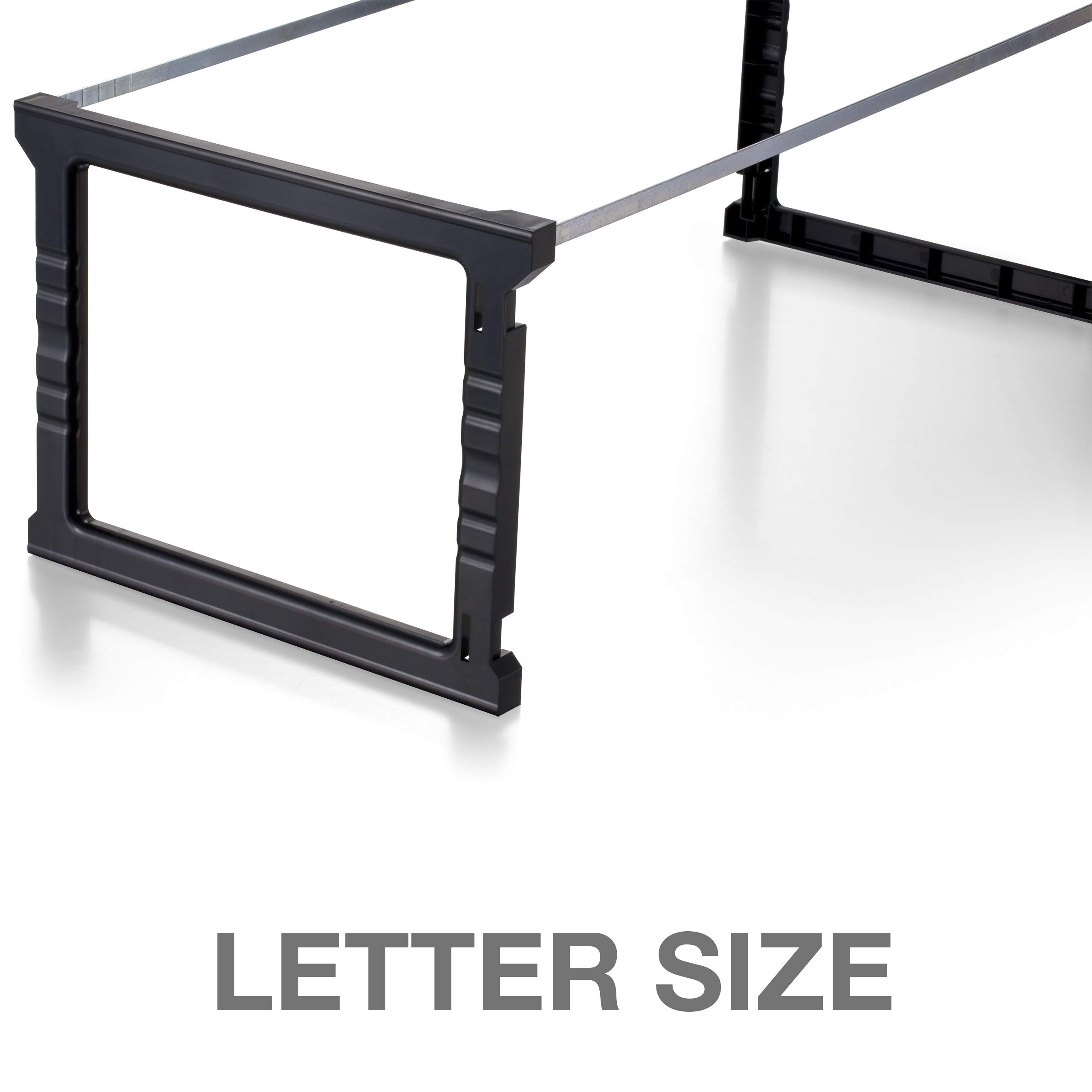 Officemate Plastic Hanging File Frames, Letter and Legal Size, Rails 24 to 27, 2 Sets (91963), Black - Image 8