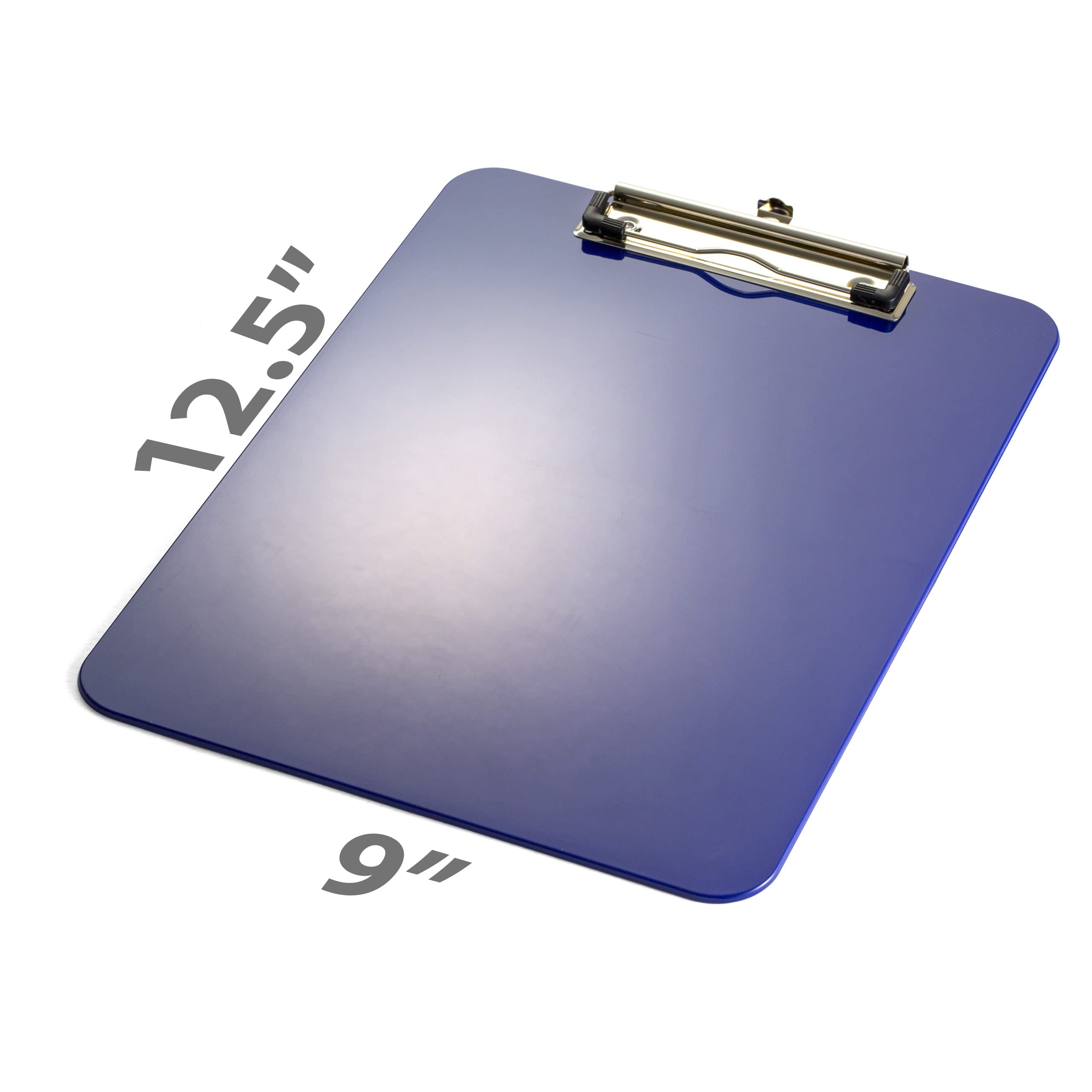 Officemate Recycled Plastic Clipboard, Letter Size, Blue, Pack of 6 (83081) - Image 4