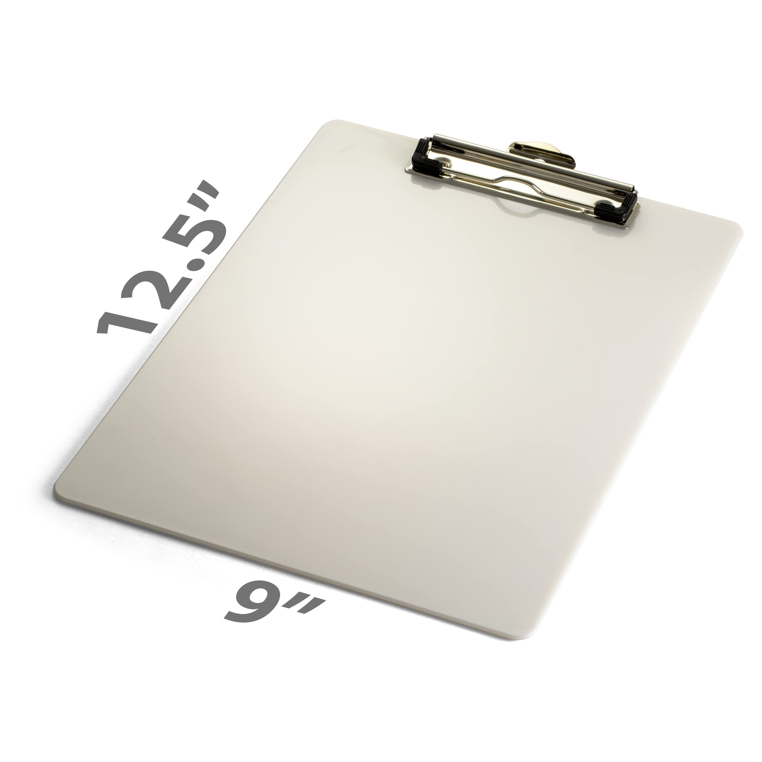 Officemate Recycled Plastic Clipboards, Letter Size, Pearl, Pack of 6 (83087) - Image 4