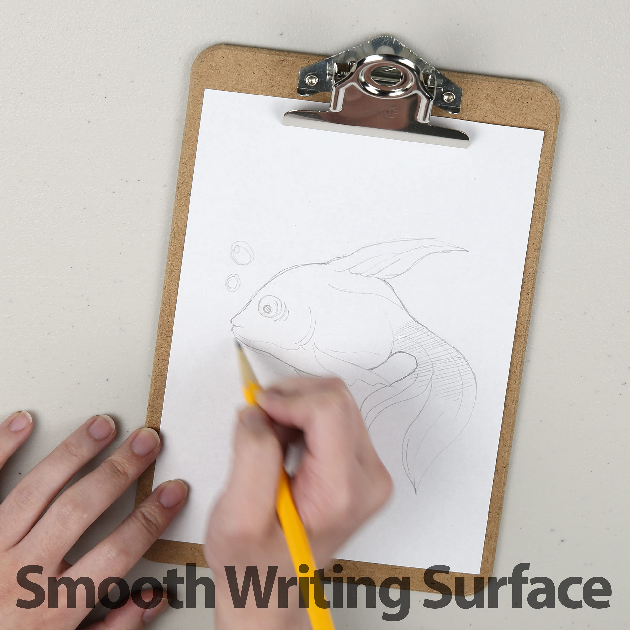 Officemate Recycled Wood Clipboard, 3 Inch Clip, 1 Pack Clipboard, Memo Size (6 x9 Inches), Brown (83103) - Image 5