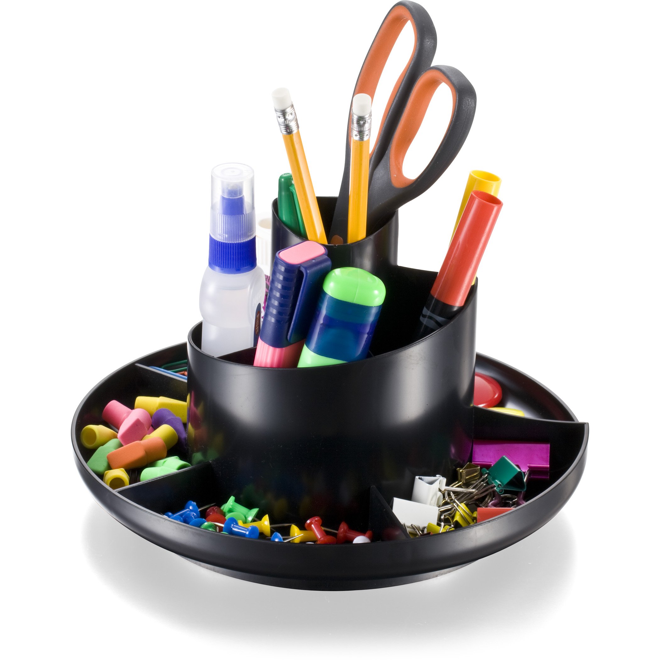 Officemate Rotary Organizer, Recycled, Black (26250) - Image 5