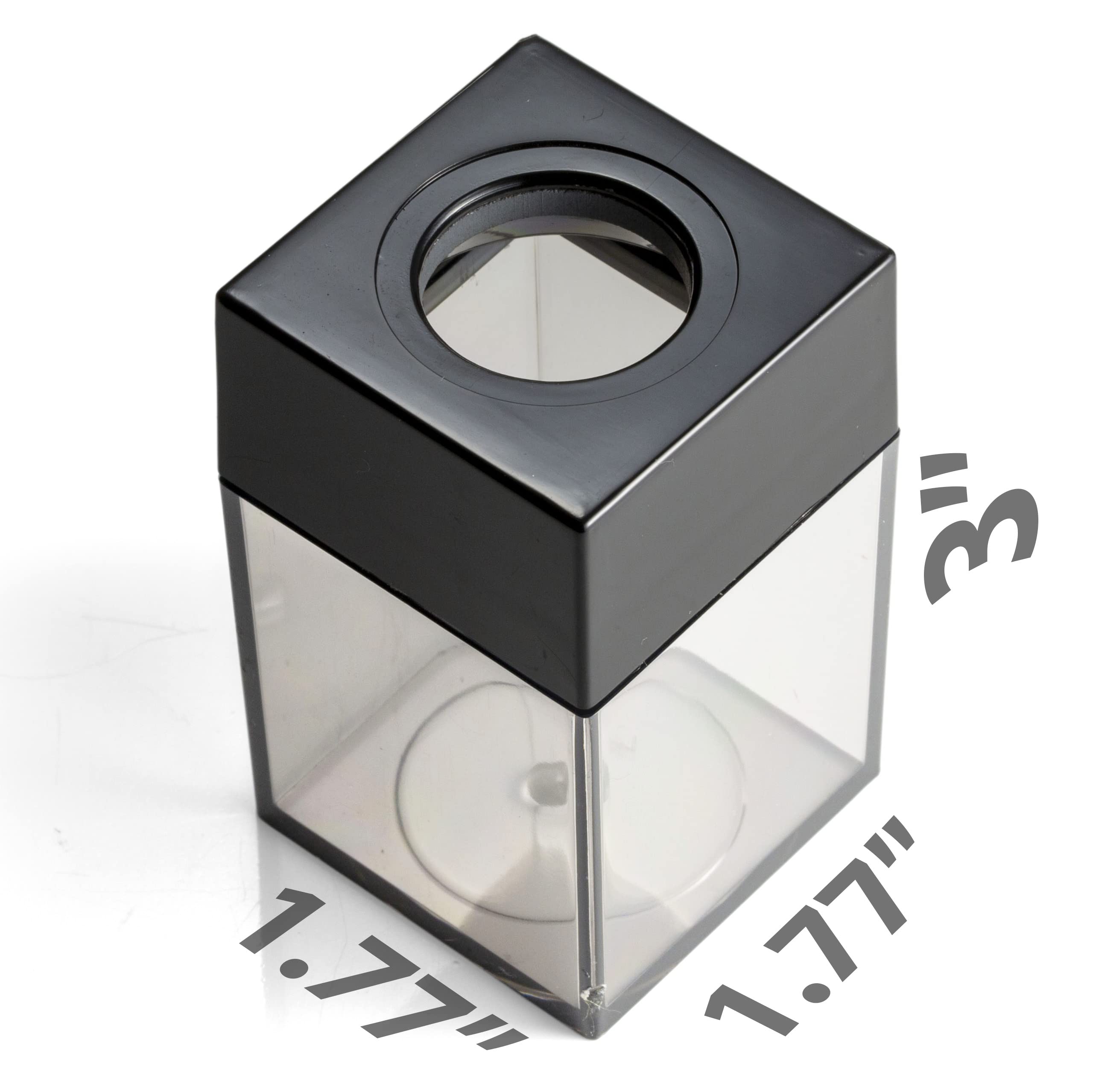 Officemate Small Clip Dispenser with Magnetic Top, Clear/Black (93687) - Image 4