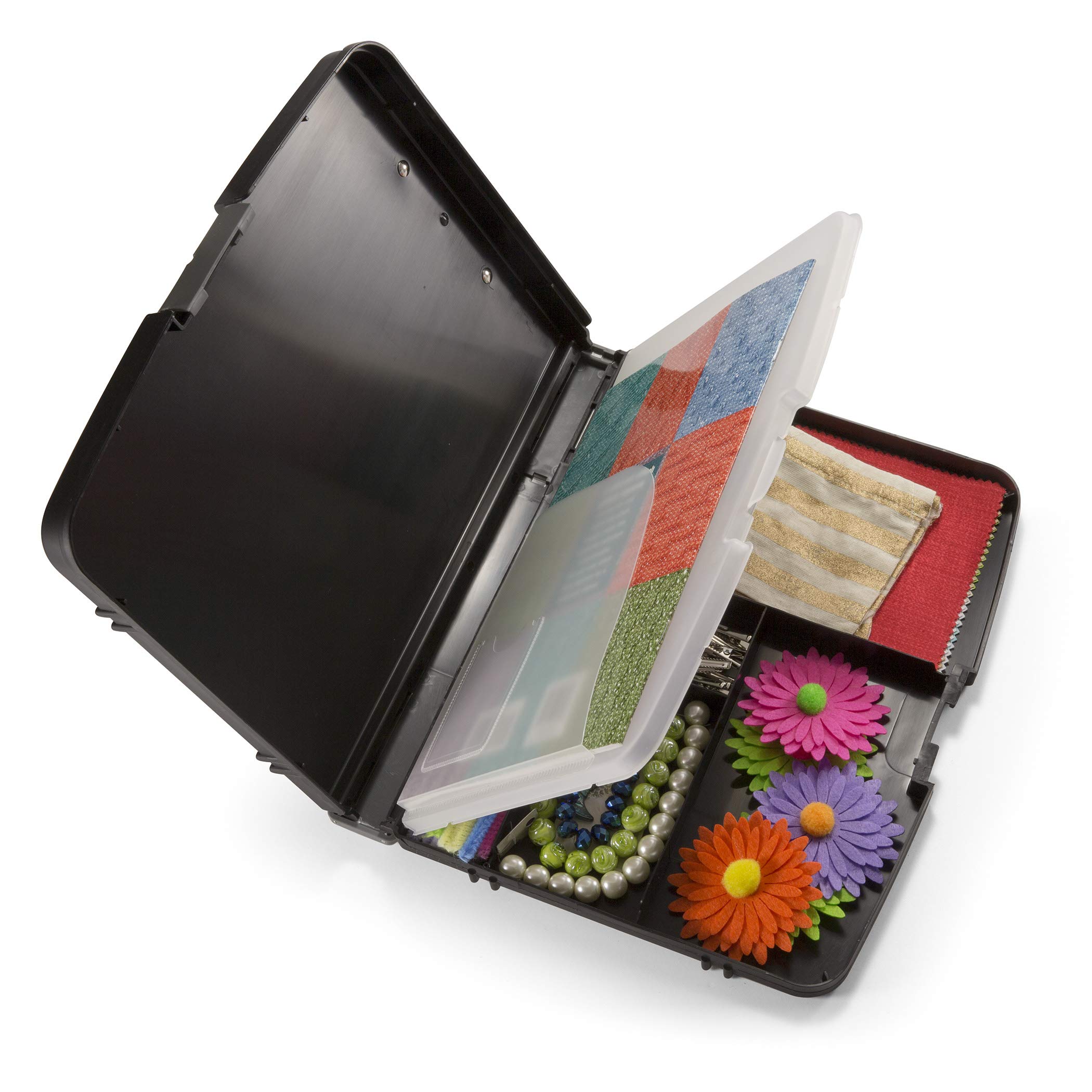 Officemate Triple File Clipboard Storage Box, Recycled, Black (83610) - Image 5