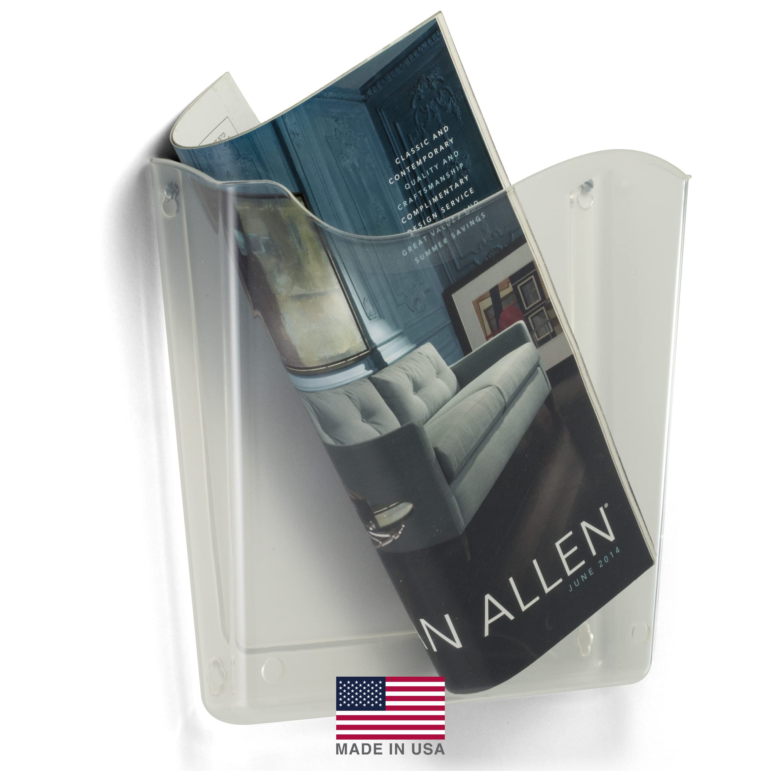 Officemate Vertical Wall File, Letter Size, Durable Unbreakable Plastic Organizer, Mountable Wall or Partition File Holder, Clear (21674) - Image 5