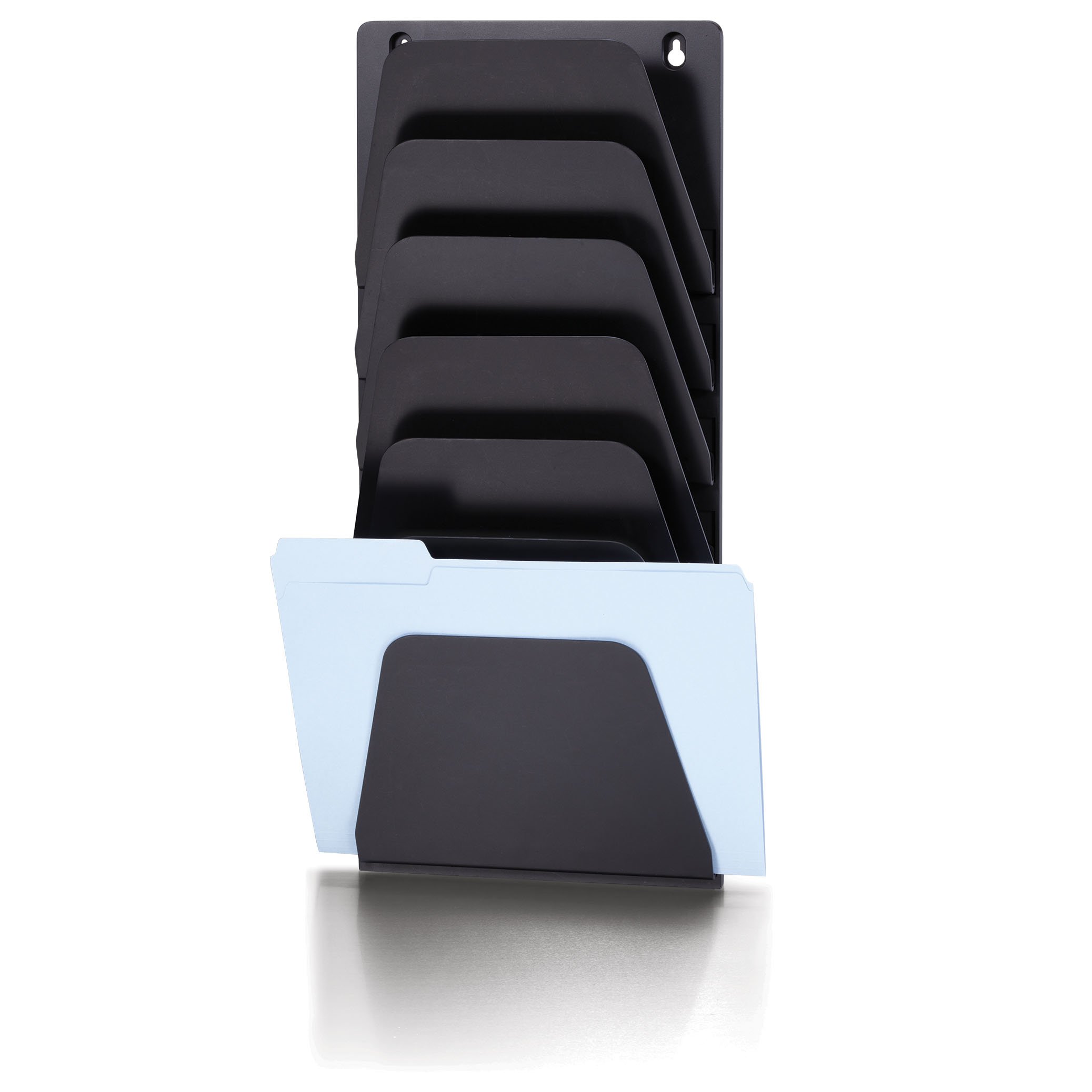 Officemate Wall File Holder, Letter/Legal, 7 Pockets, Black (21505) - Image 4