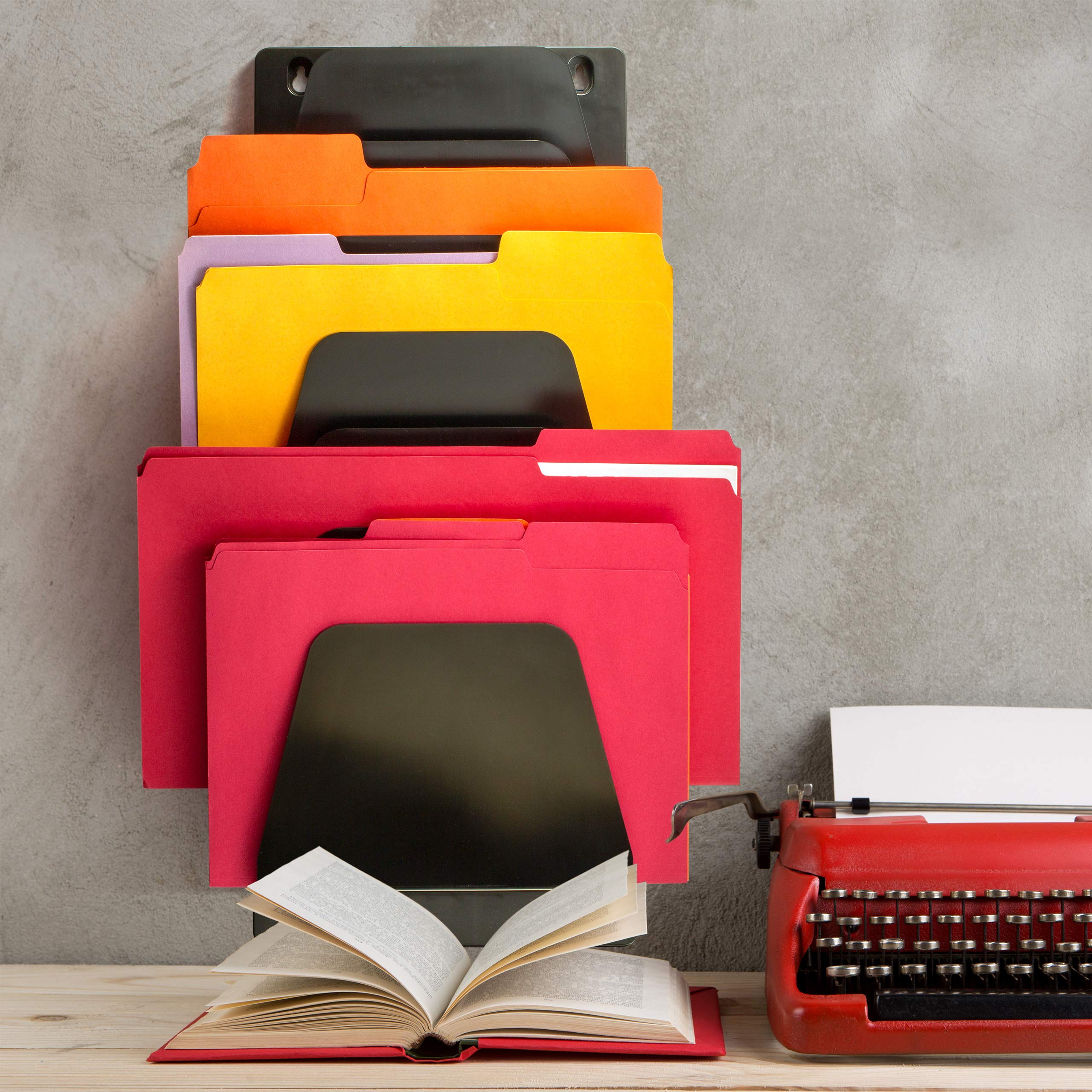 Officemate Wall File Holder, Letter/Legal, 7 Pockets, Black (21505) - Image 6