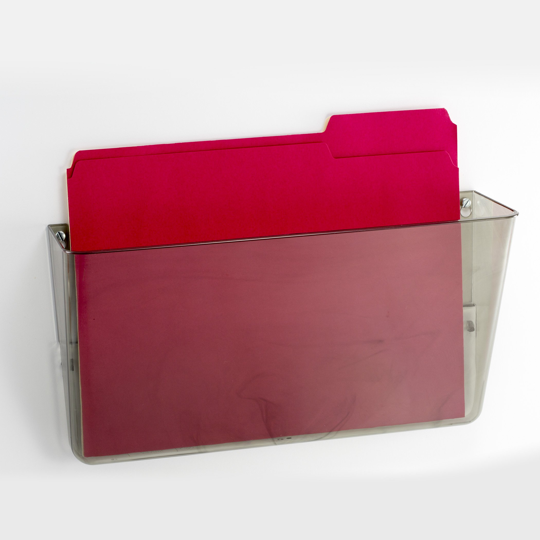 Officemate Wall File, Letter Size, Stackable Wall-Mounted Document Organizer, Plastic Pocket for Files, Mail & Folders, Gray (21431) - Image 8